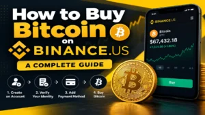 How to Buy Bitcoin on Binance.US – complete guide showing account creation, identity verification, payment setup, and buying Bitcoin.
