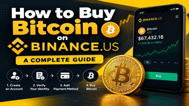 How to Buy Bitcoin on Binance.US – complete guide showing account creation, identity verification, payment setup, and buying Bitcoin.